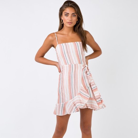 Princess Polly Dresses & Skirts - "Princess Polly" Blush Striped Mini Dress